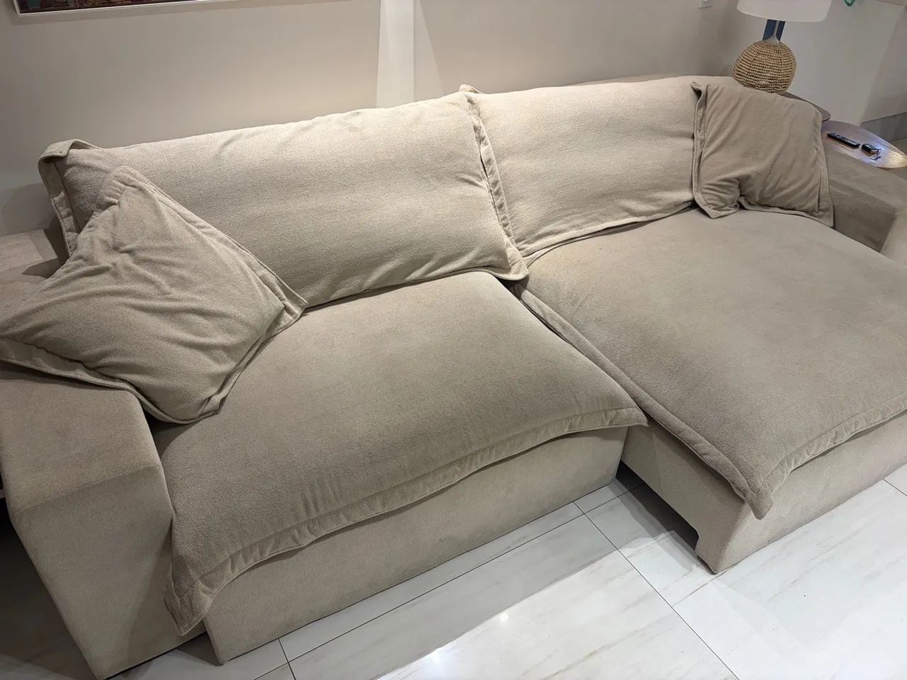 Sofá retrátil reclinável 3,00 cinza - Foto 2