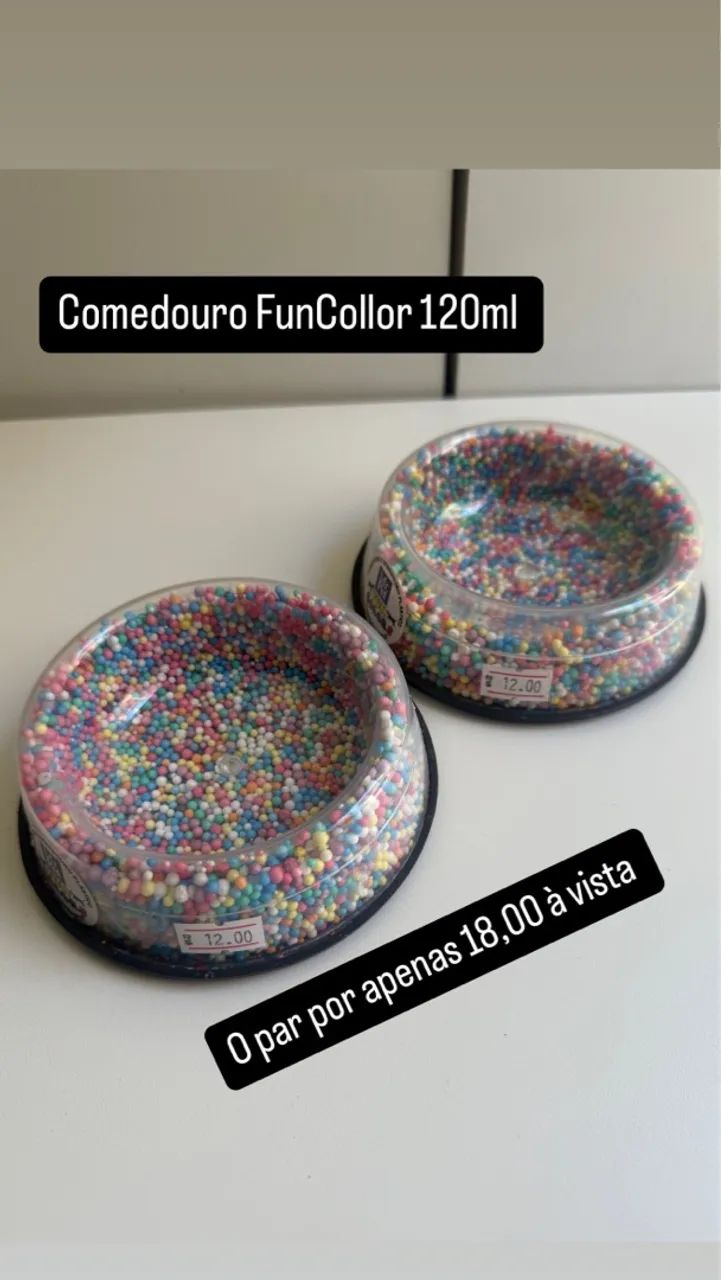 Par de Comedouros FunCollor Promoção 