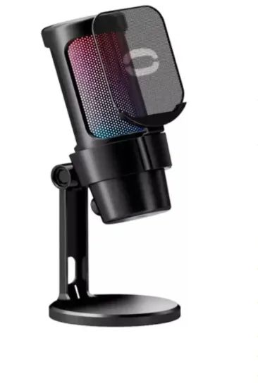 Microfone Condensador Usb Gamer C/ Led Rgb Podcast E Stream - Foto 3