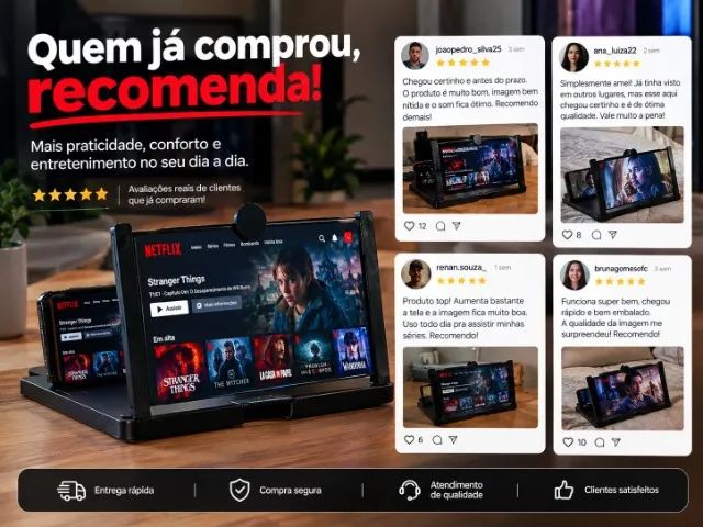 Amplificador de Tela 3D 10 Polegadas Para Celular - Foto 3