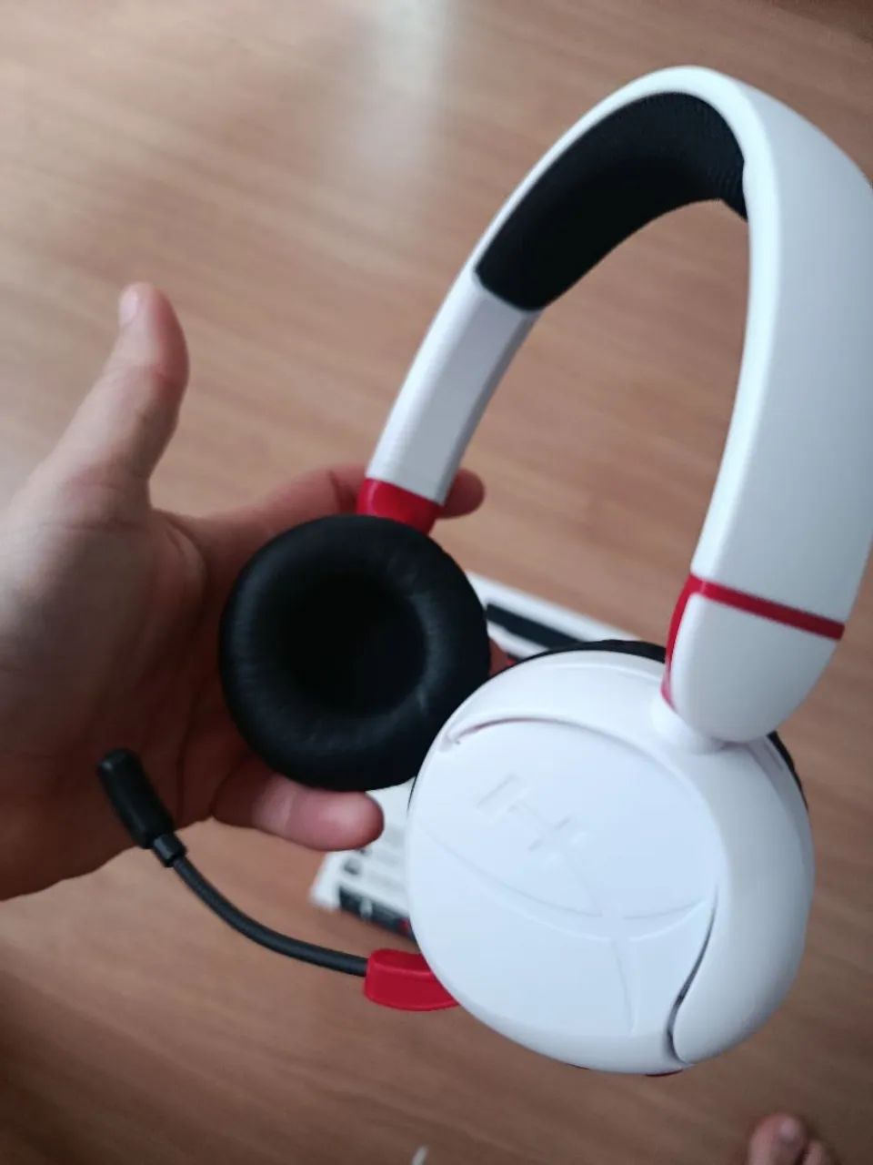 headset gamer sem fio Hyperox Cloud mini branco  - Foto 2