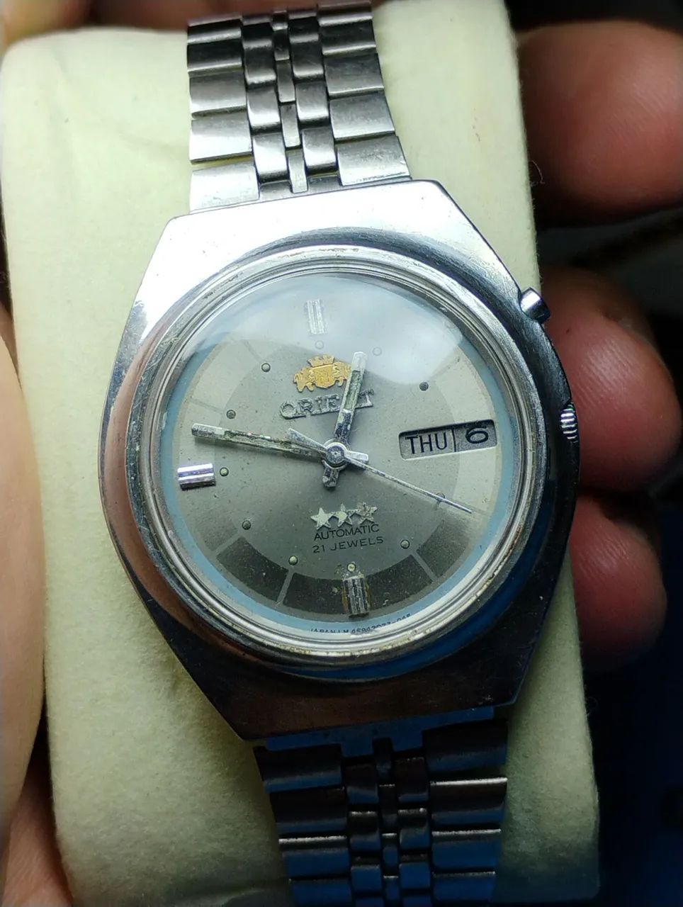 ORIENT CINZA AUTOMÁTICO 3 ESTRELAS 