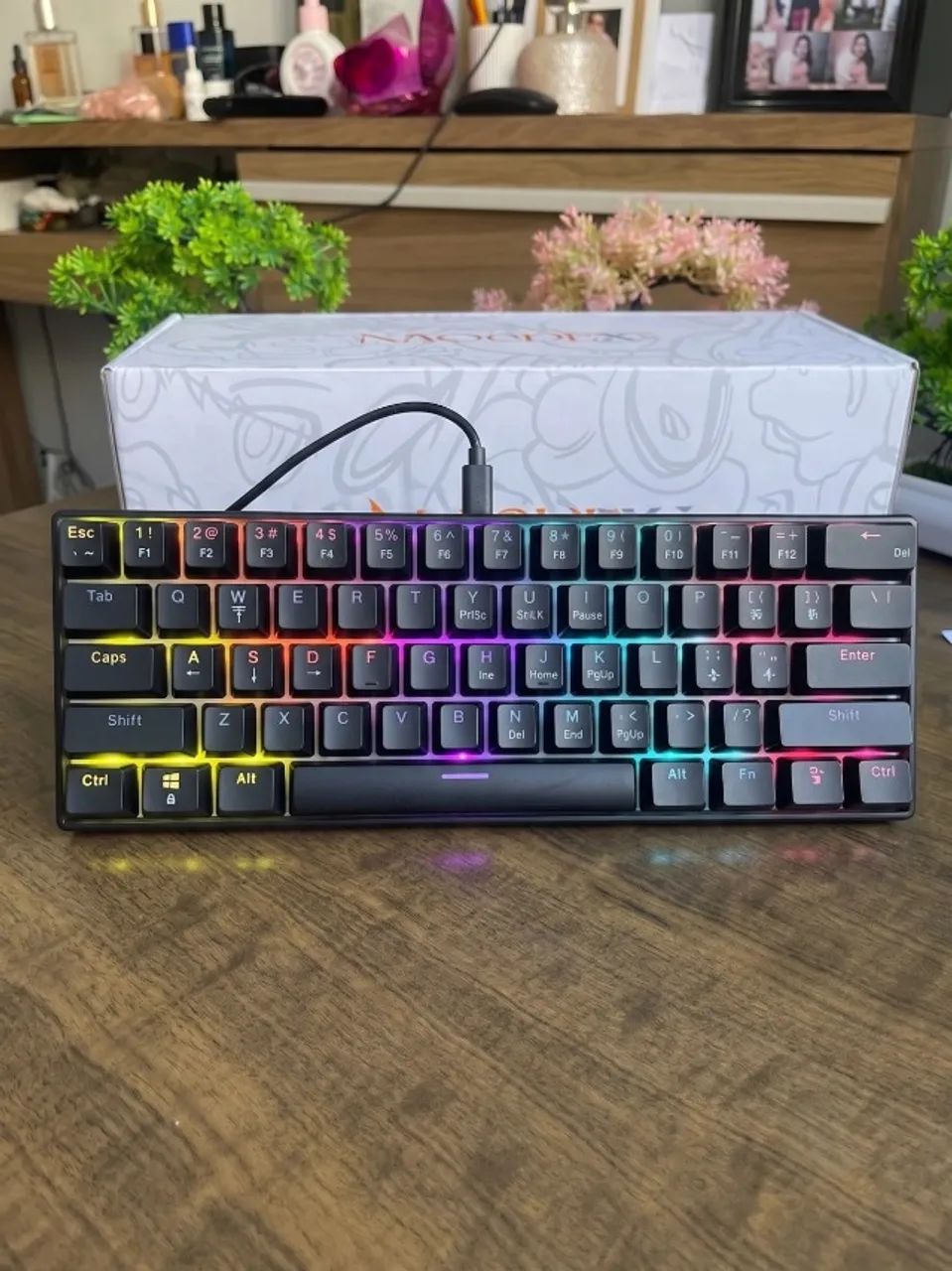 Teclado Ajazz NK61 Switch Red Hot Swaple - Foto 4