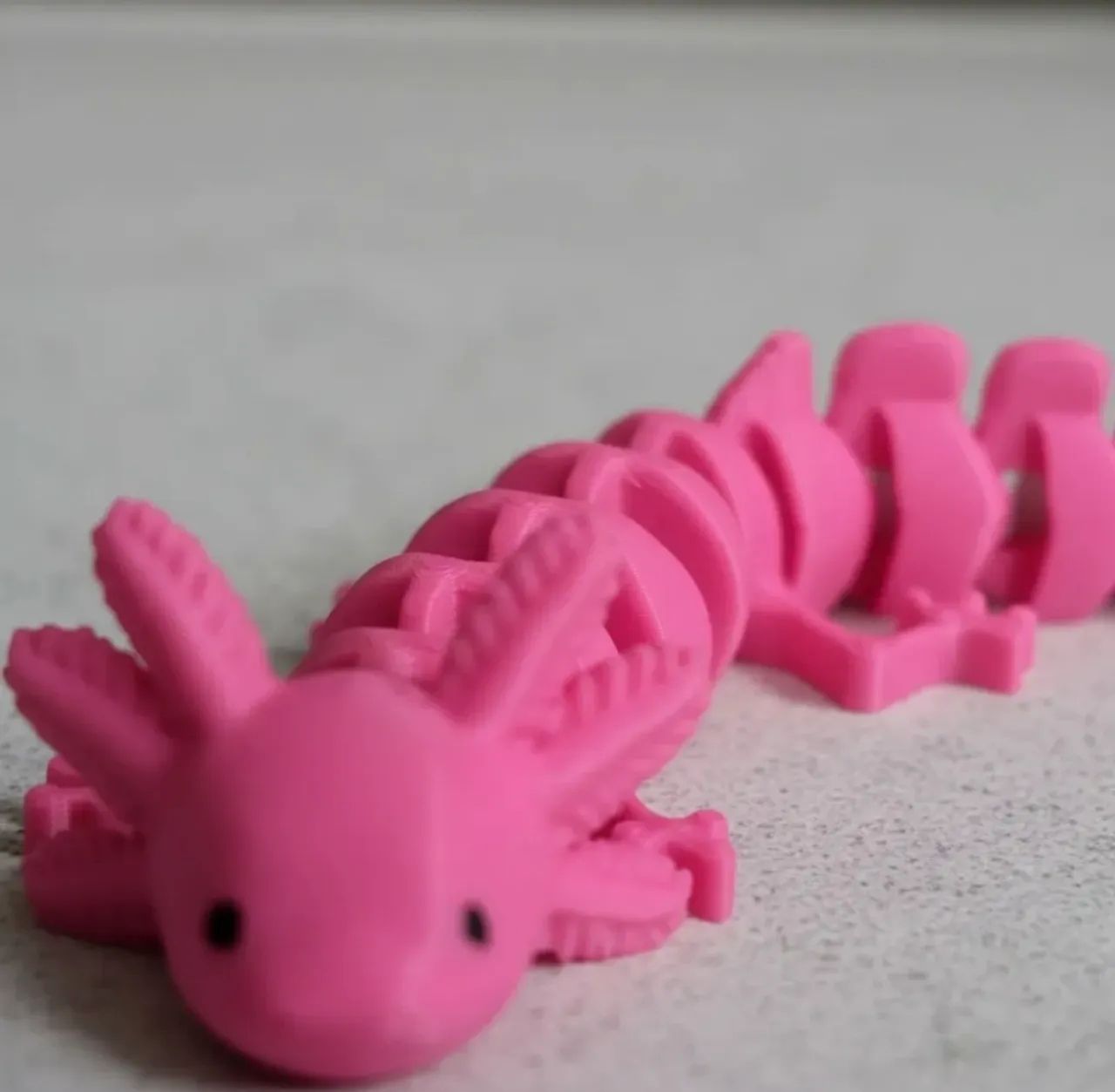 Axolote Articulado em Plástico Salamandra Enfeite Decoração - Foto 5