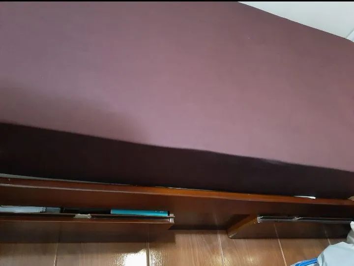 Cama de solteiro com gavetas de madeira com colchão  - Foto 4