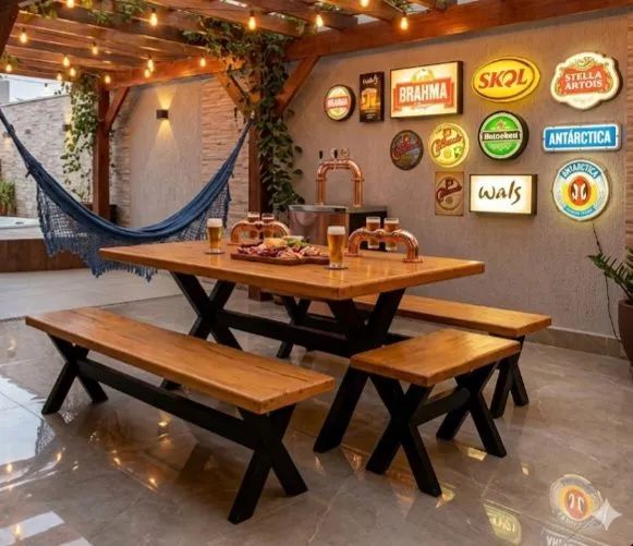 Mesas Rústicas Para Varandas Novas 2x80 