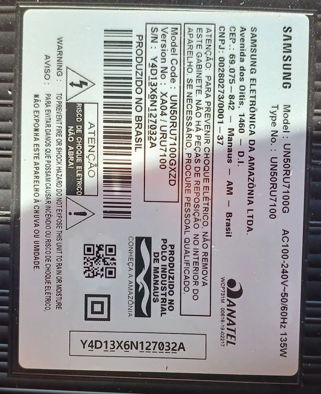 Placa da fonte smart tv samsung ru7100 50 polegadas  - Foto 5