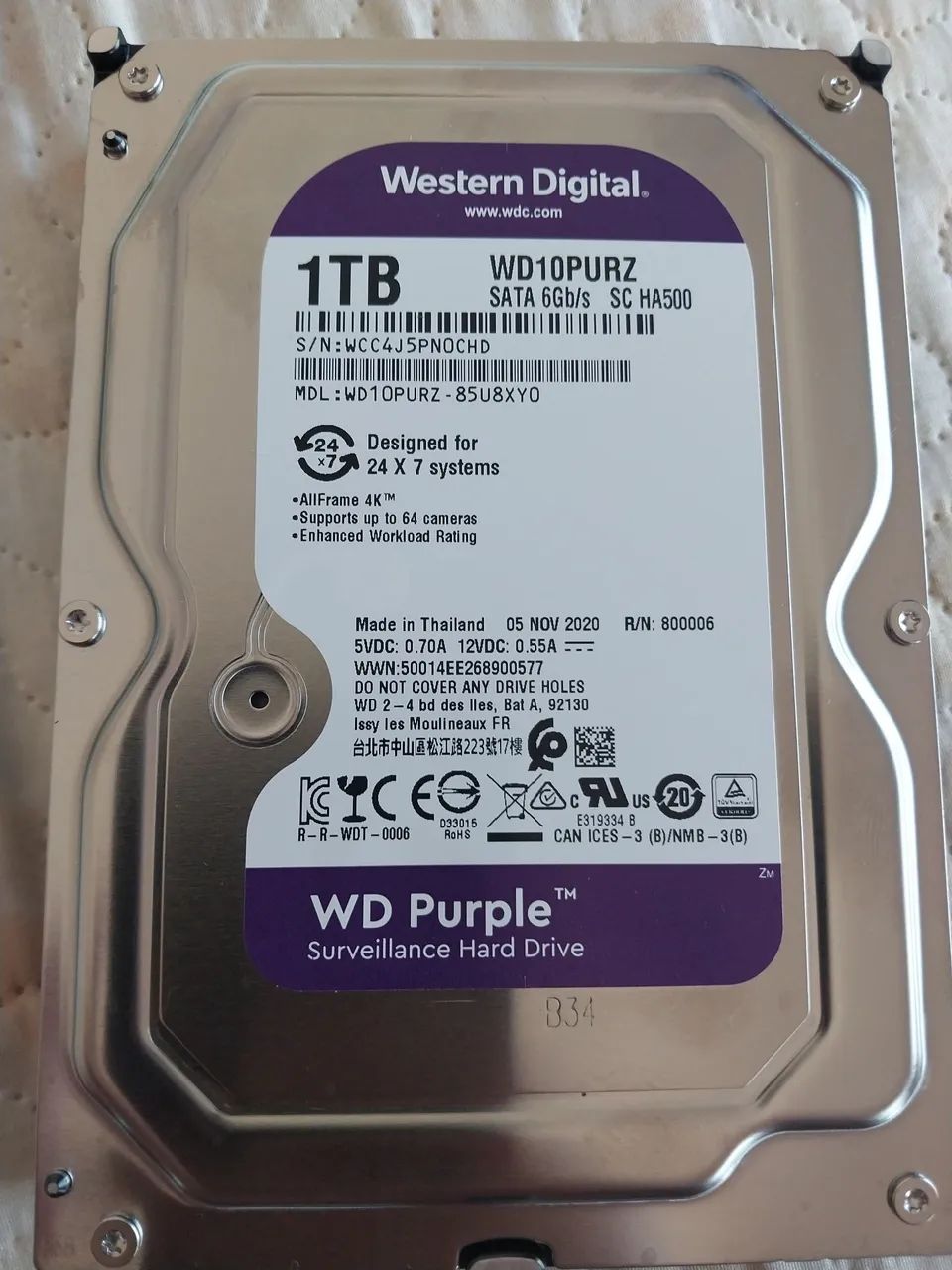 Hd 1tb Purple WD