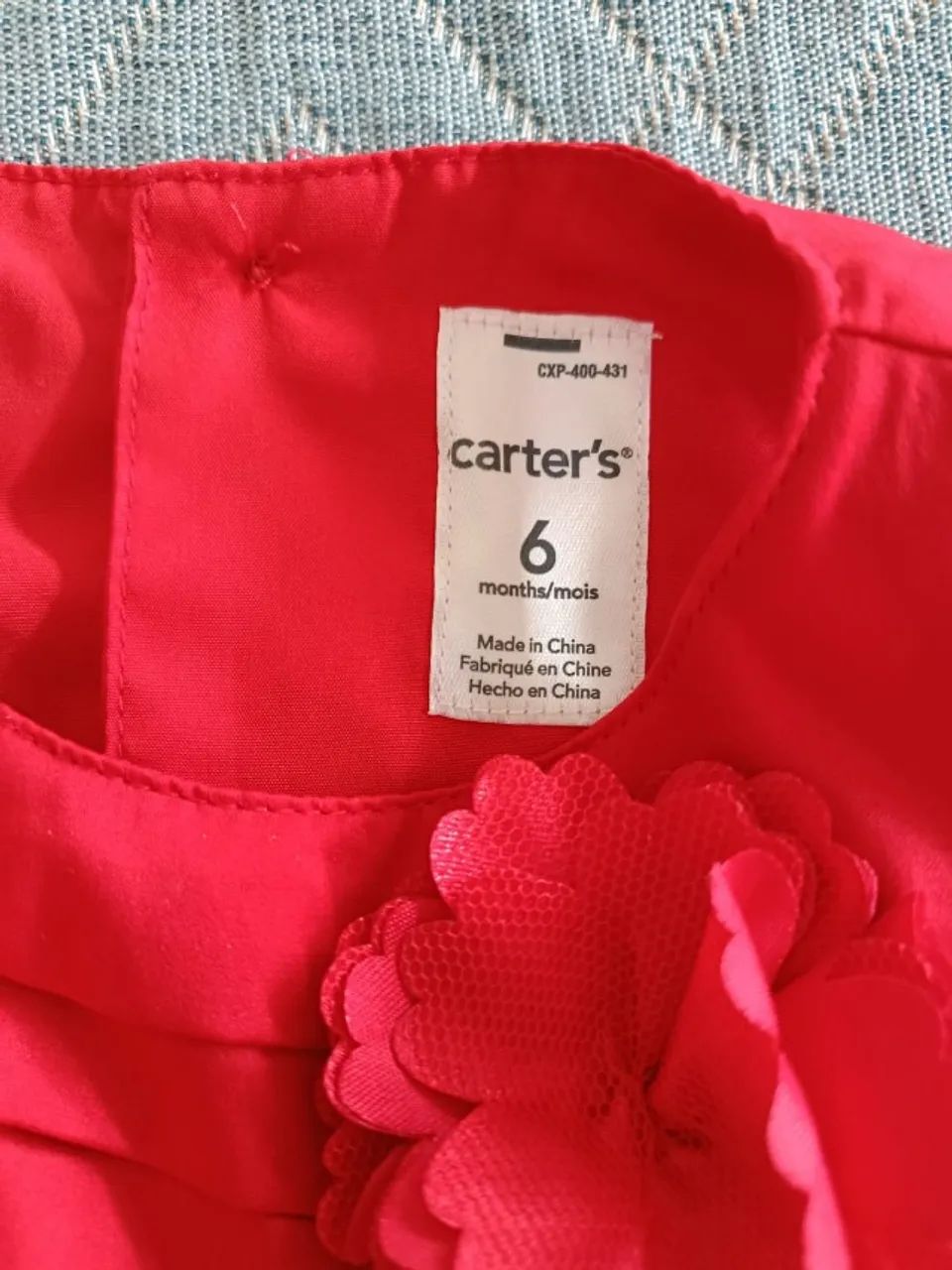 Vestido infantil - 6 meses - Carter's - Foto 4