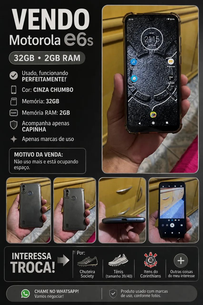 Celular Motorola E6S