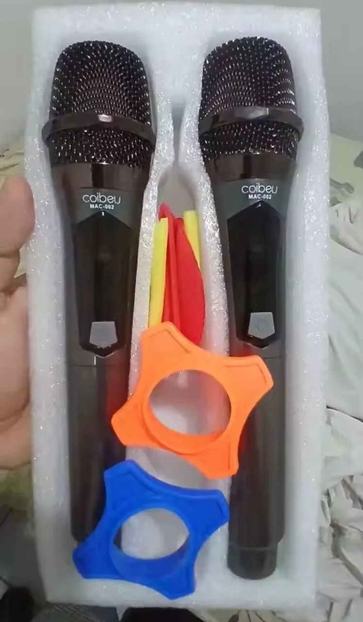 Excelente Par Microfone Sem fio Coibeu / Karaokê / Estilo Sennheiser - Foto 2