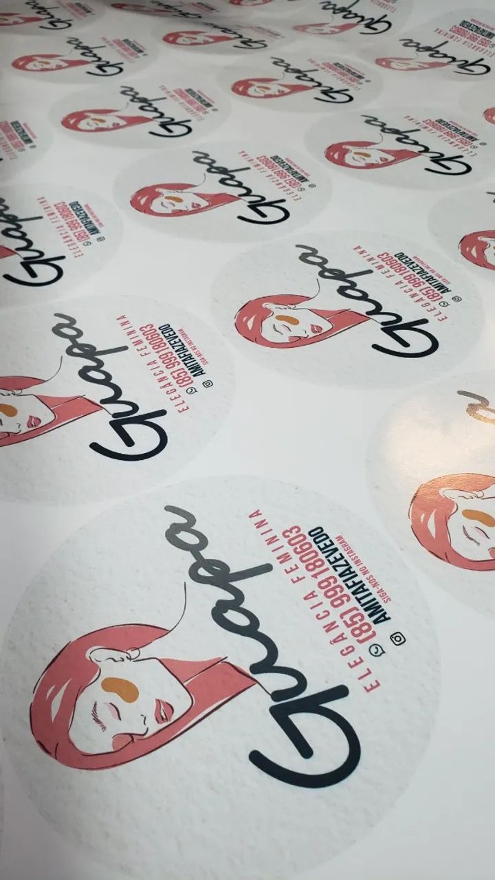 Adesivos para sacolas e embalagens com a logomarca personalizados vinil - Foto 2