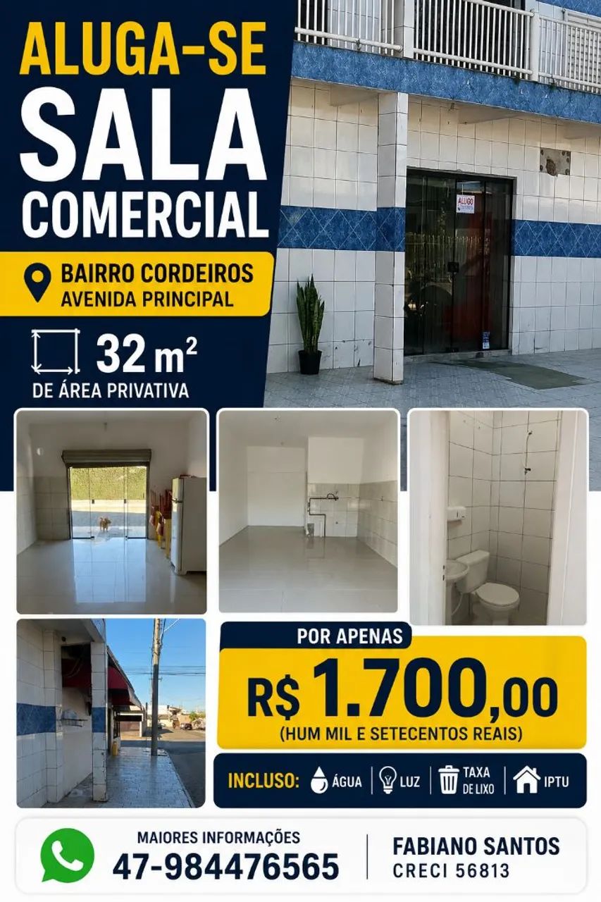 Aluga-se Sala Comercial