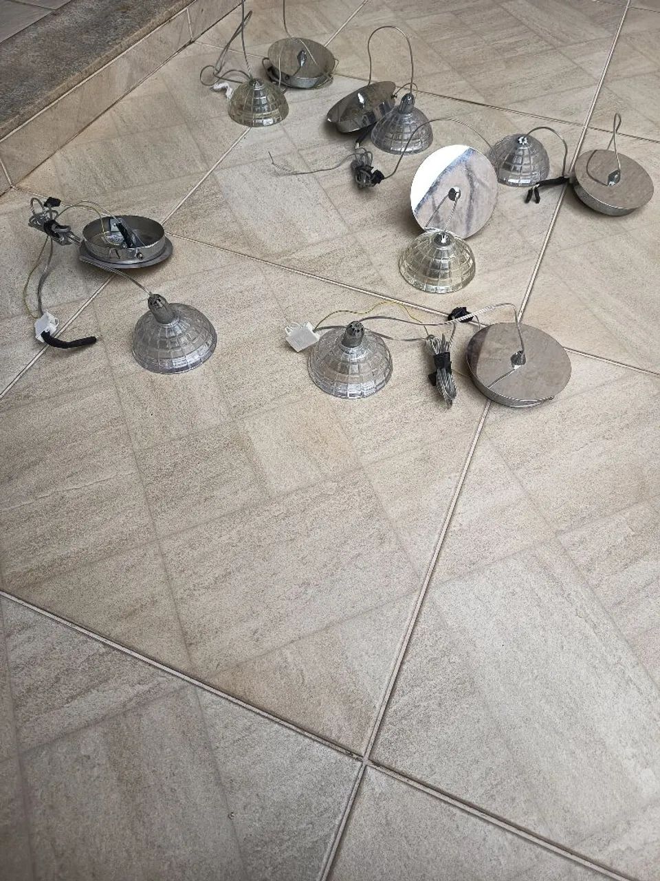 Luminária cúpula de vidro