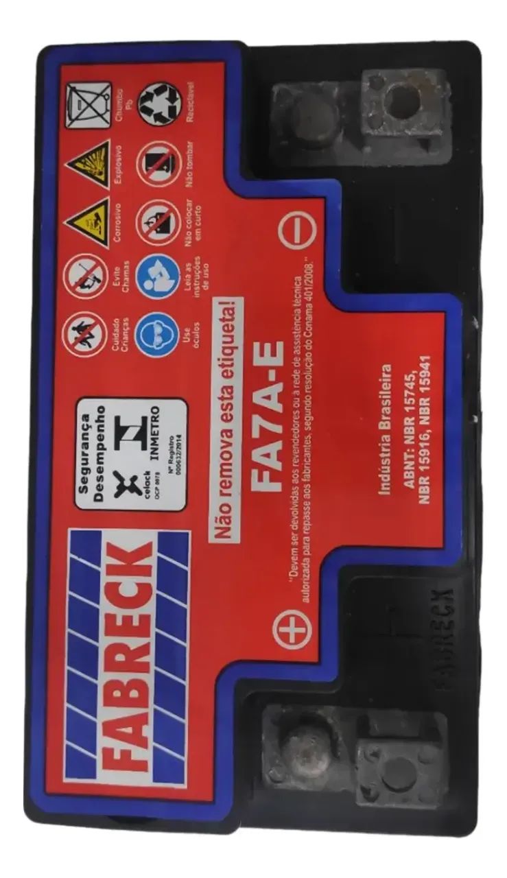 BATERIA FABRECK FA7AE BURGMAN125/SUNDOW 7AH FABRECK 09008 - Foto 2