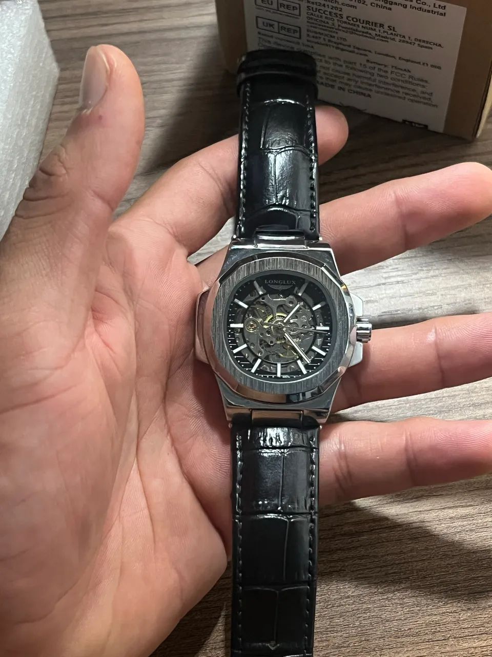 Relógio Masculino Automático Longlux Esqueleto  - Foto 2