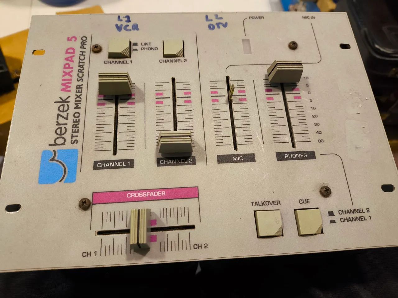 Mixer DJ Berzek Mixpad 5 Stereo Scratch Pro Analógico Vintage - Foto 4
