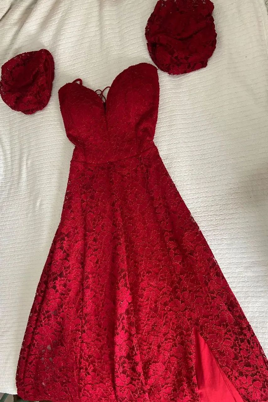 VESTIDO LONGO VERMELHO LINDO - Foto 4