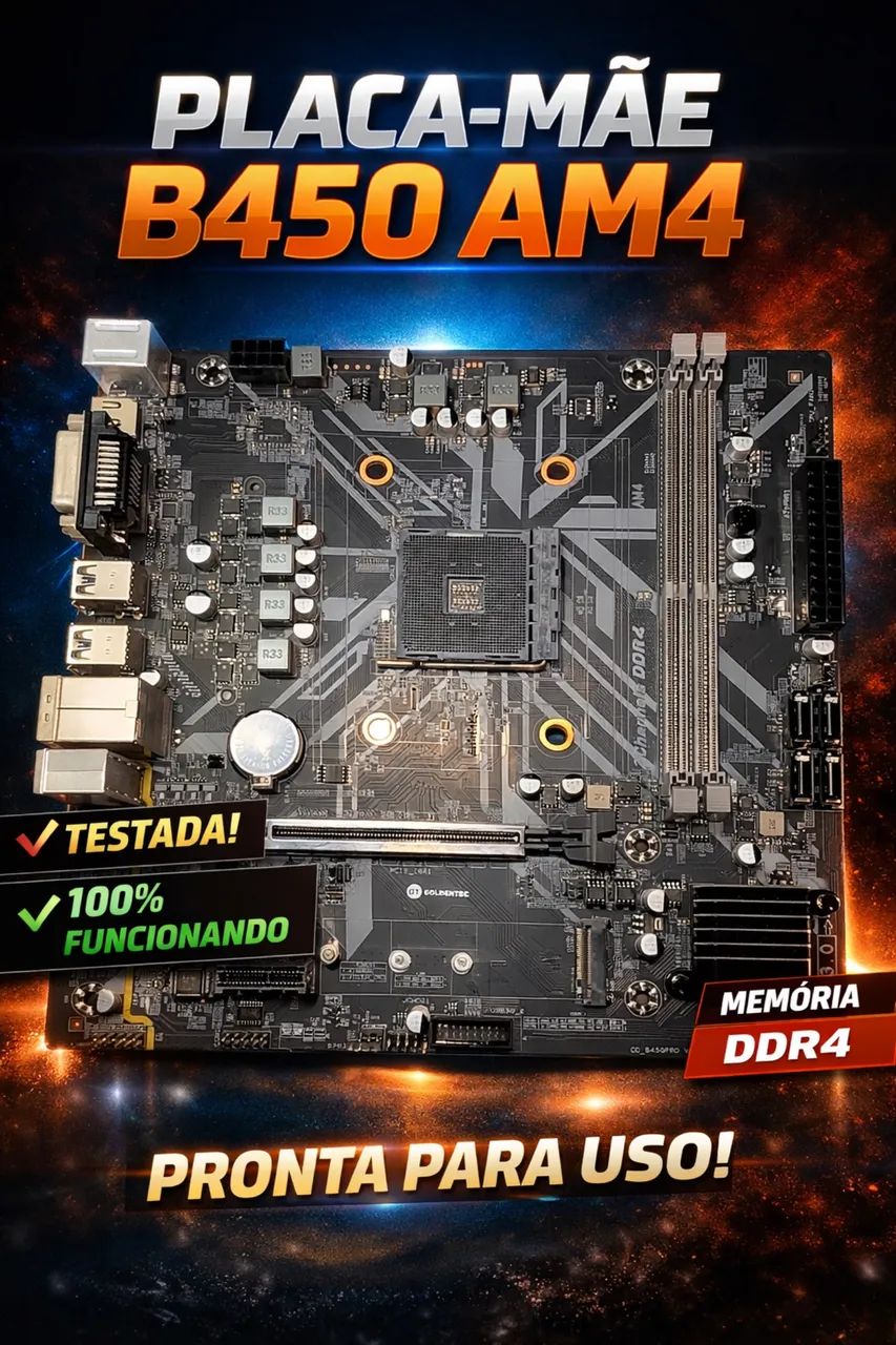 Placa mãe B450PRO GOLDENTEC