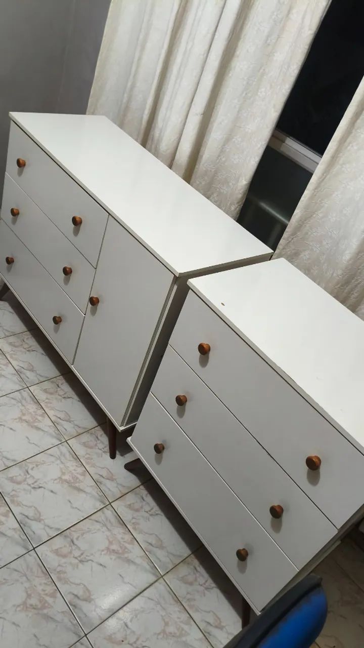 2 Cômodas retrô 100% MDF - Foto 4