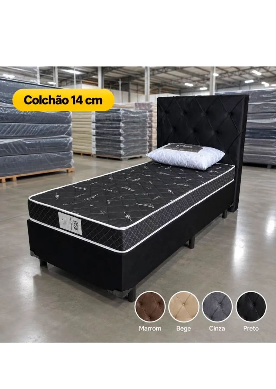 Base box e colchão solteiro, novos e frete grátis 