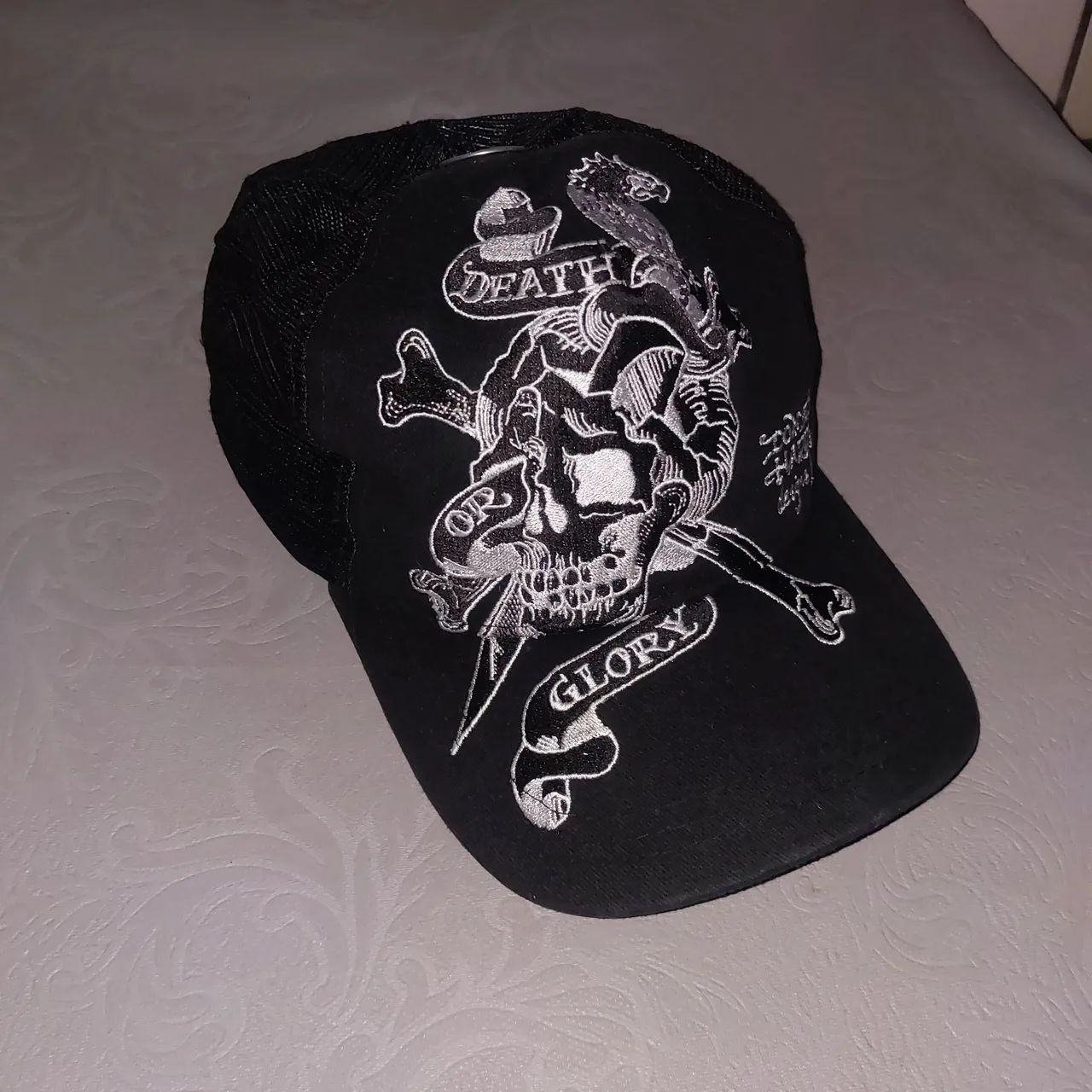 boné ed hardy preto original