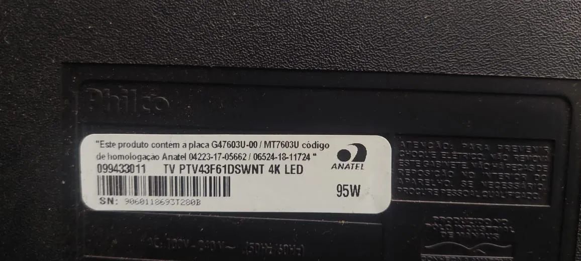 Tv para retirada de pecas 