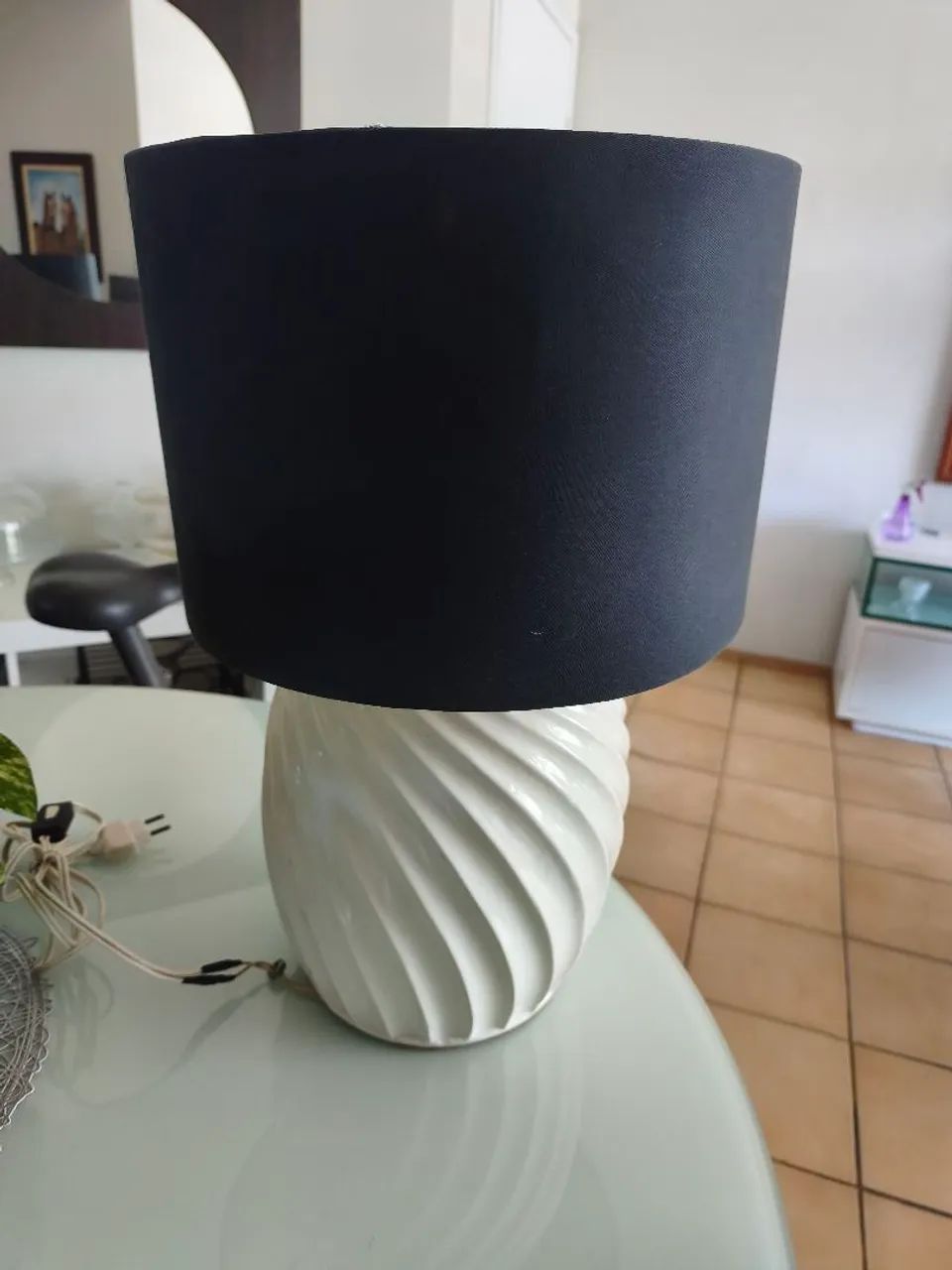Abajur Louça trabalhada  - Foto 2