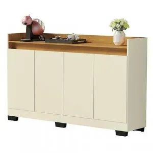 Buffet Real com 4 portas Perola/Mel