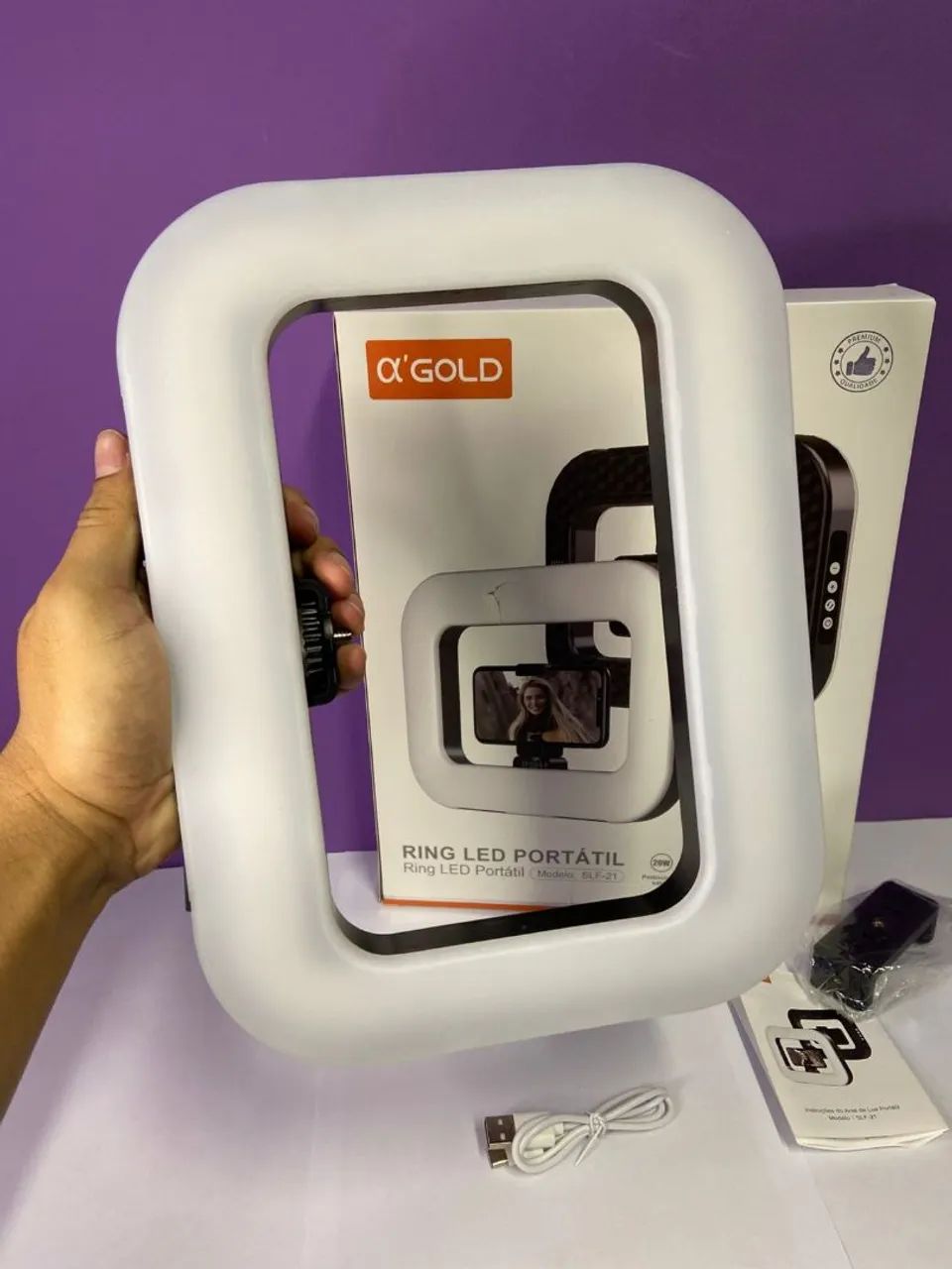 Ring Led Light Portátil SLF-21 A?Gold - Foto 2