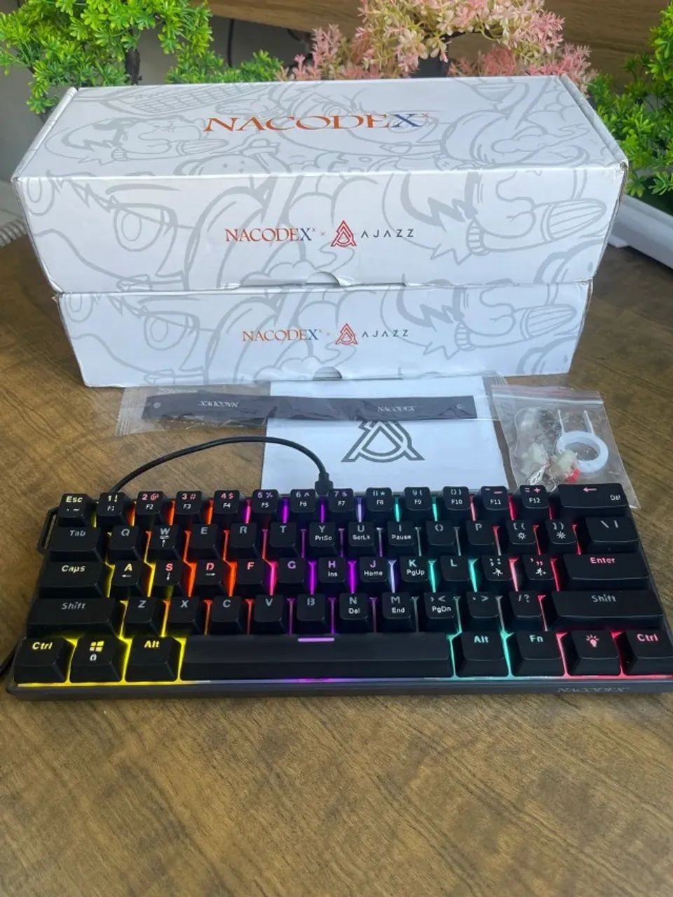 Teclado Ajazz NK61 Switch Red Hot Swaple - Foto 3