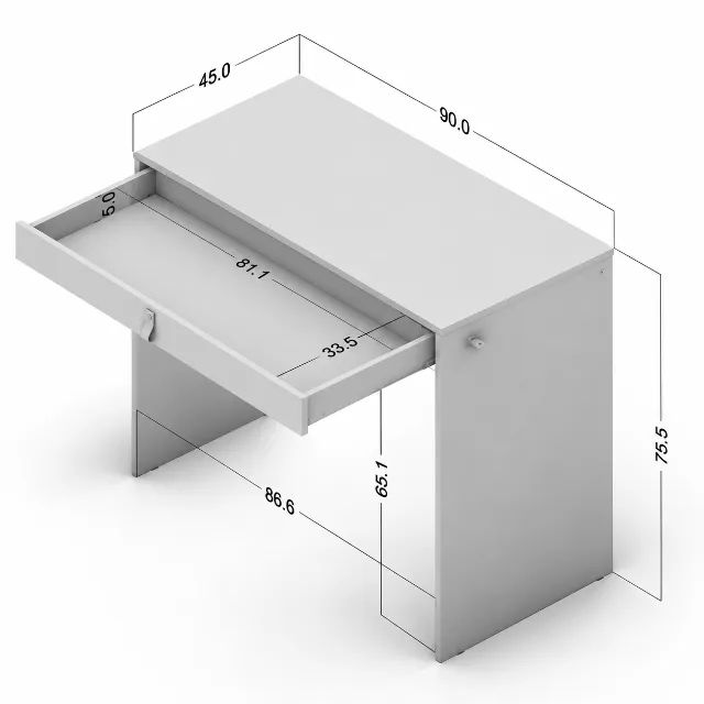 Mesa de Computador Branco 90cm NOVA Promoção - Foto 2