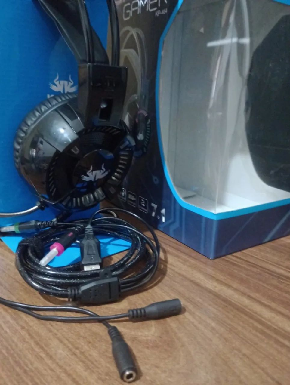Fone Headset Gamer 7.1, Microfone, Knup KP 464, Com Led. - Foto 3