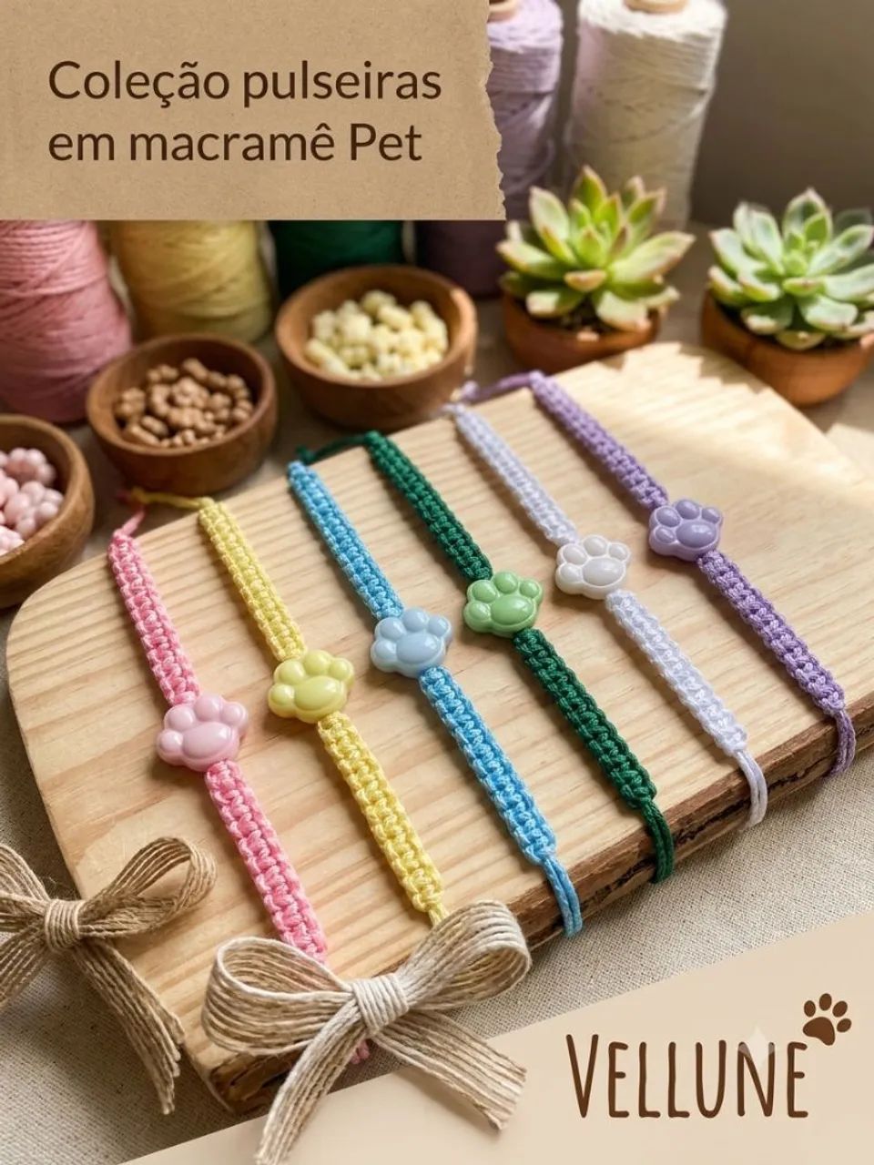 Pulseiras e choker infaltil em macramê.  - Foto 2
