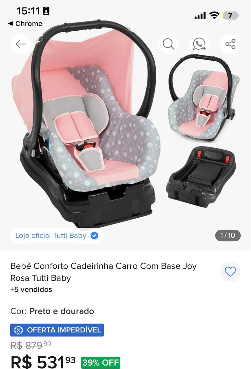 Bebe conforto semi novo - Foto 4