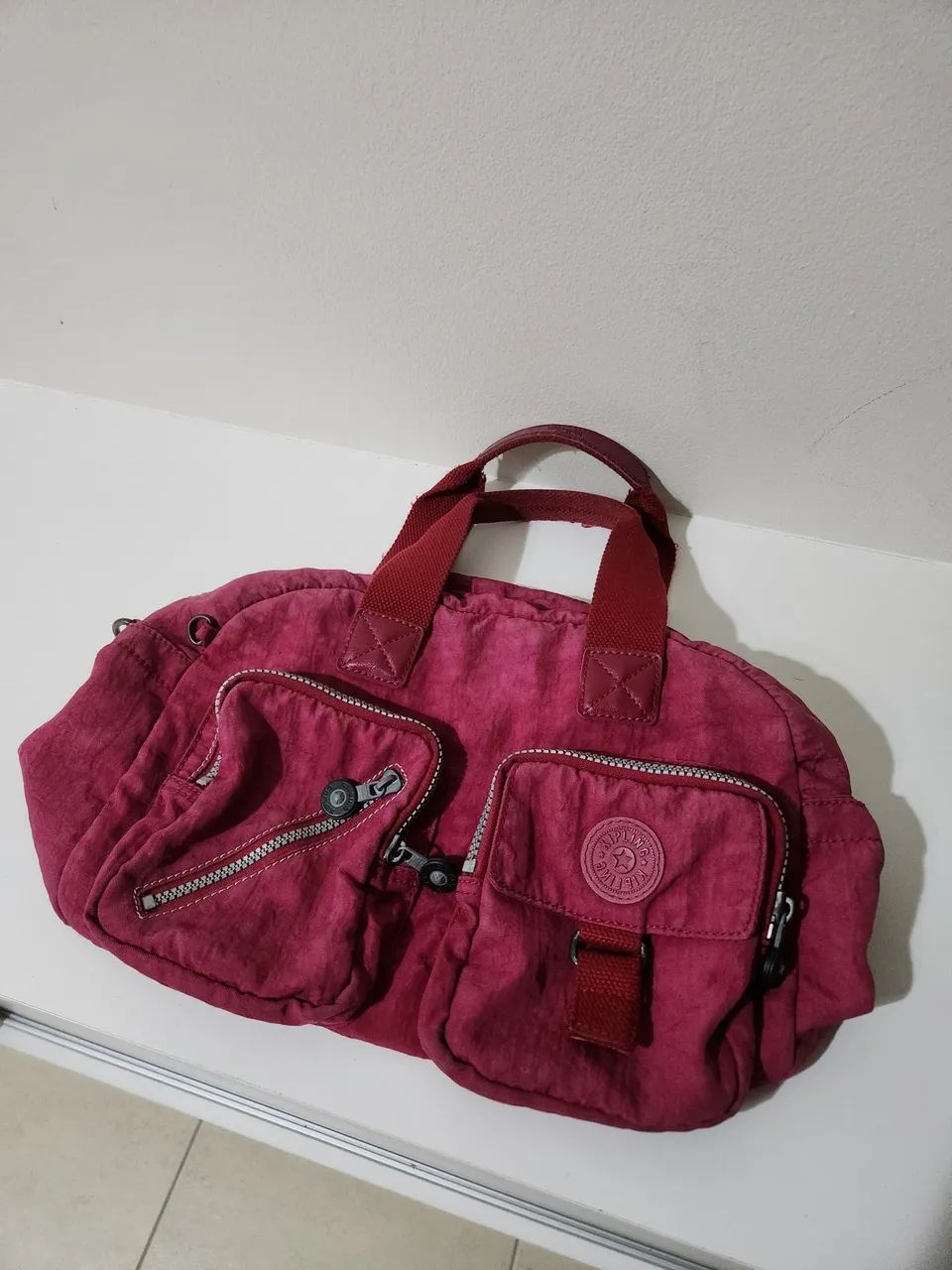 bolsa kipling rosa