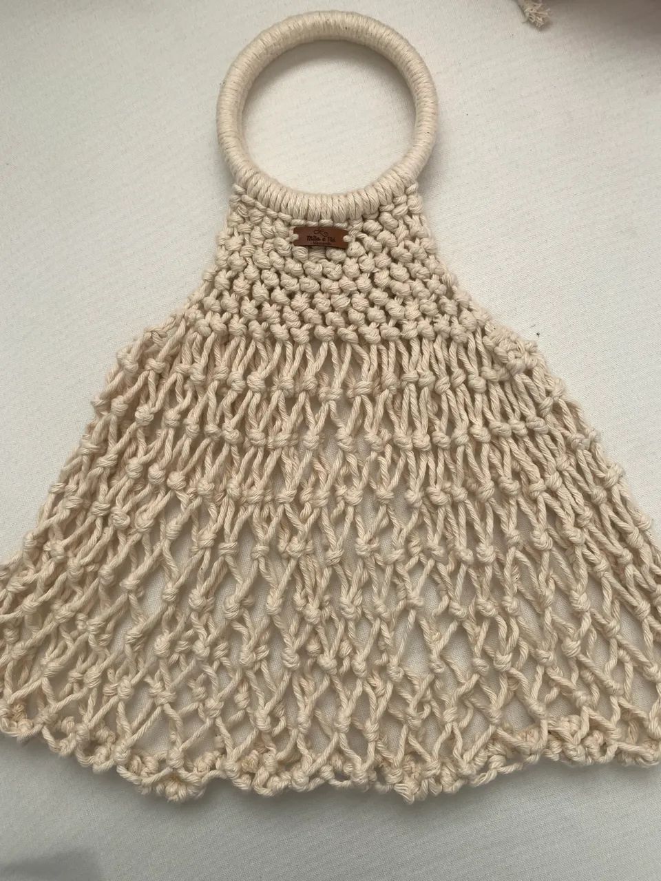 Bolsa de praia de macramê