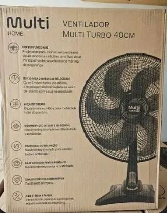 Ventilador 40cm Multi Turbo preto 