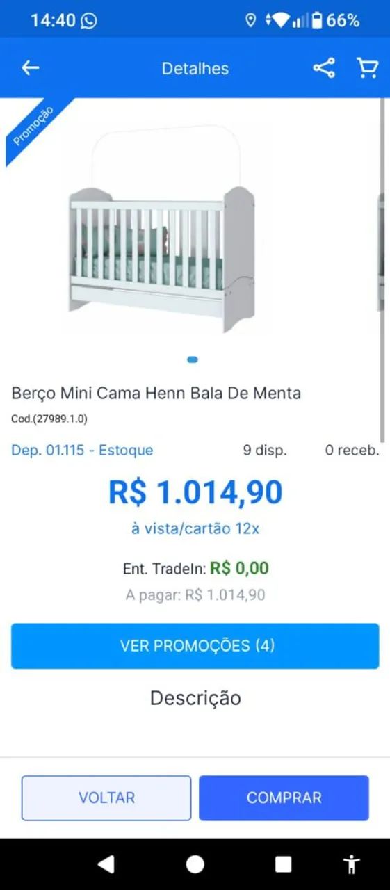 Berço cama  carrinho de bebê  novo na caixa 
