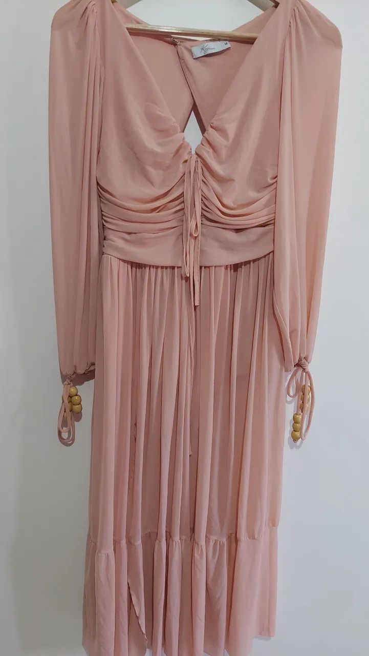 Vestido koji store salmão  - Foto 2