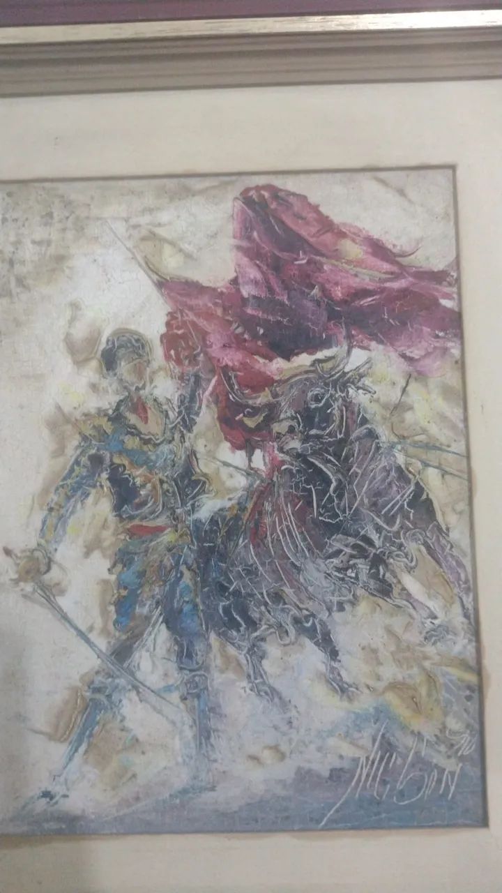 Tela pintada a óleo com relevo - Foto 2