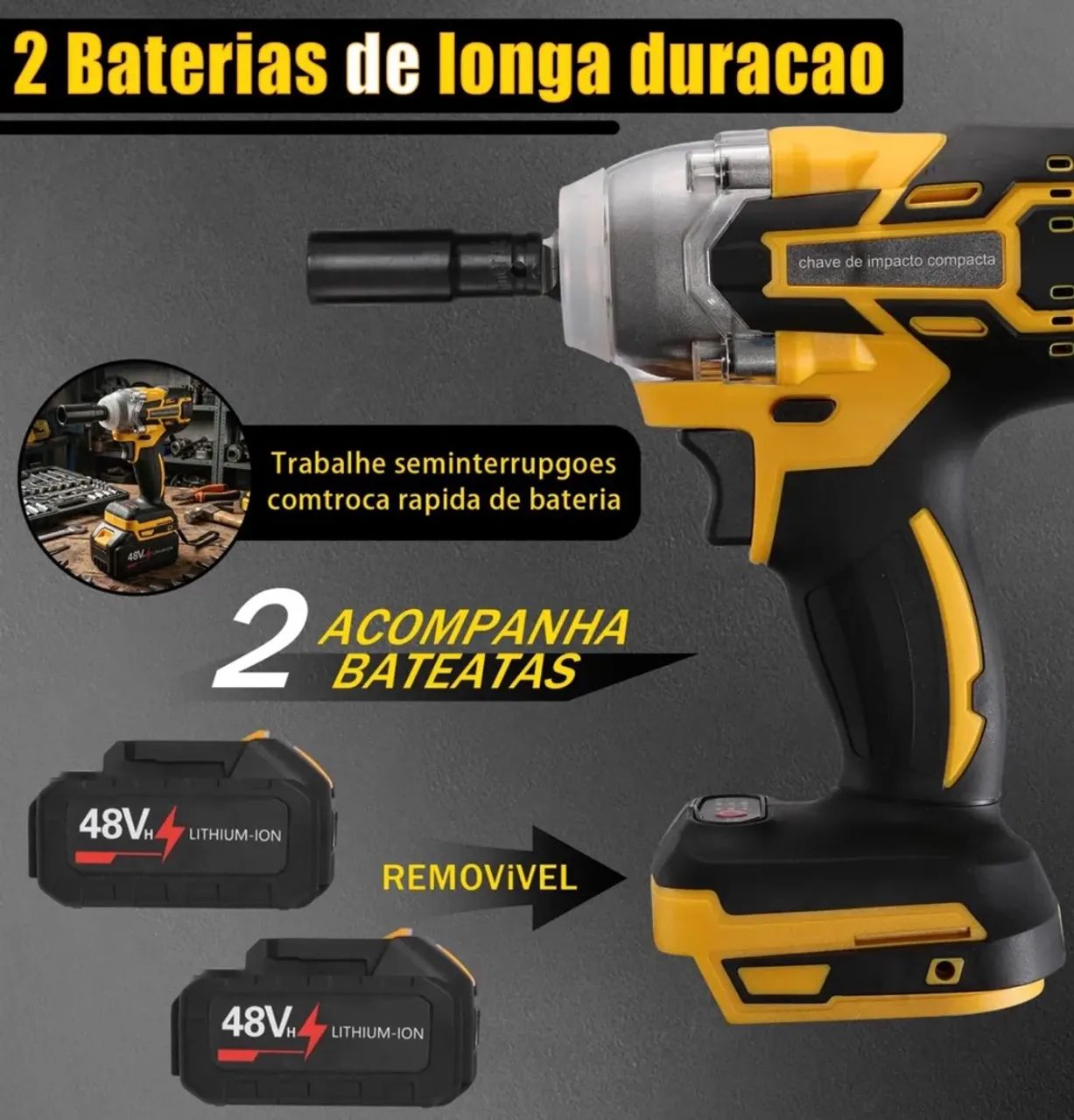 PARAFUSADEIRA DE IMPACTO 48V - Ferramentas de Construção