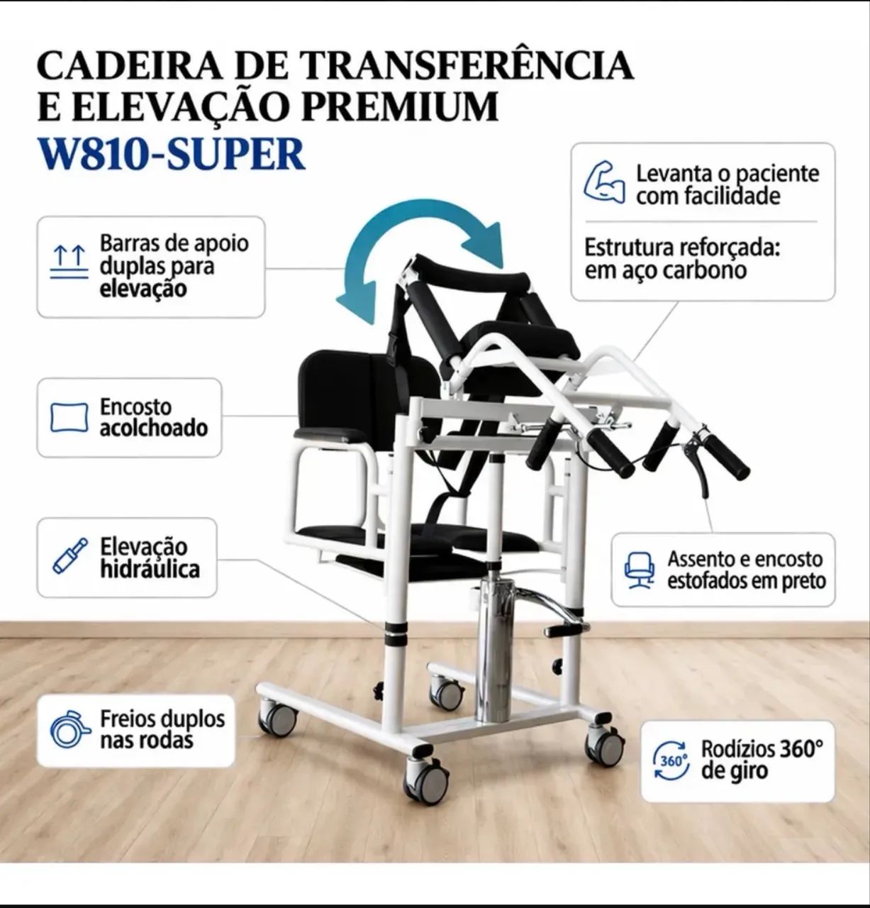Cadeira transferência multifuncional 