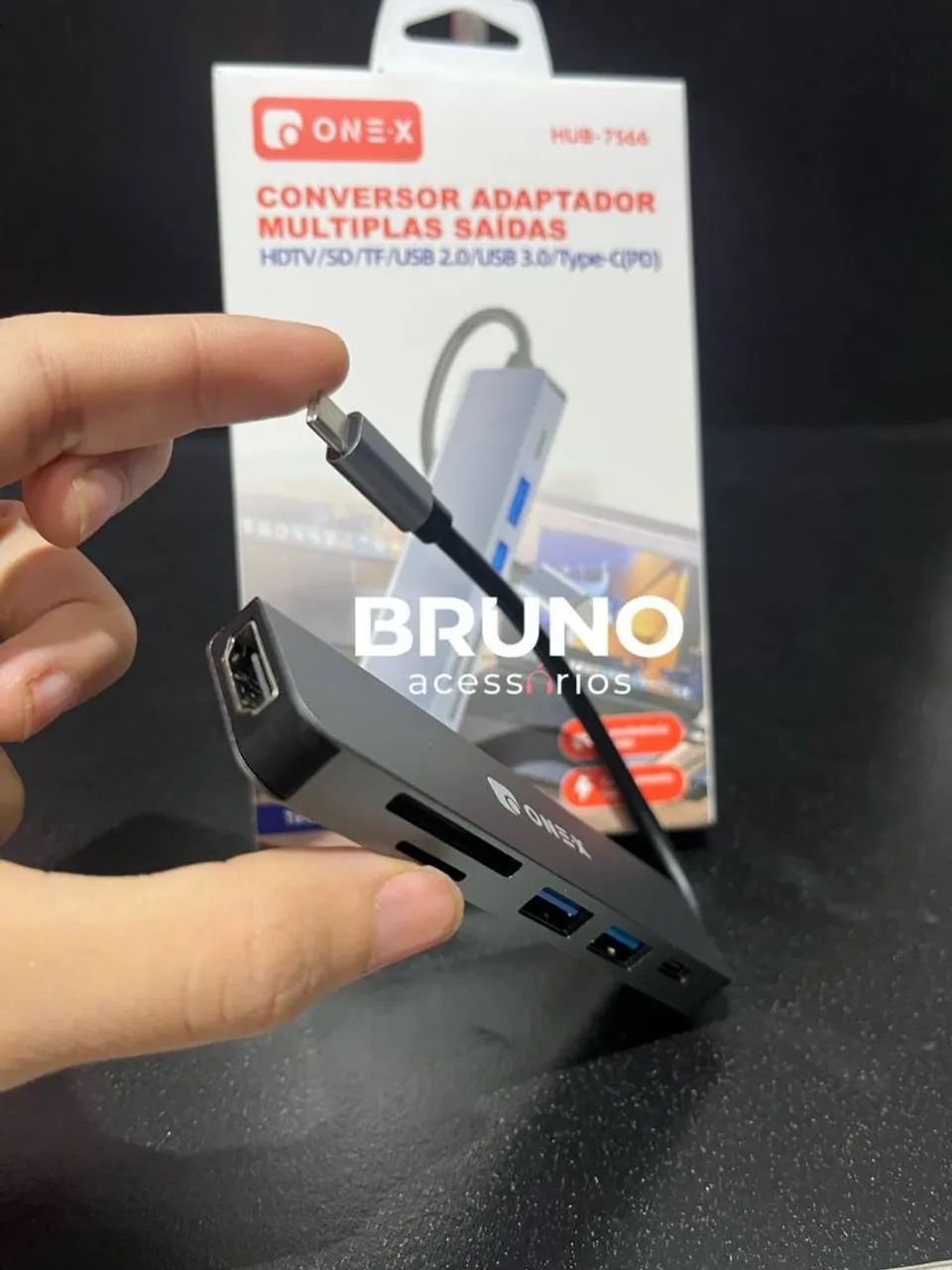Hub usb c multifunções HUB-7566 - Foto 2