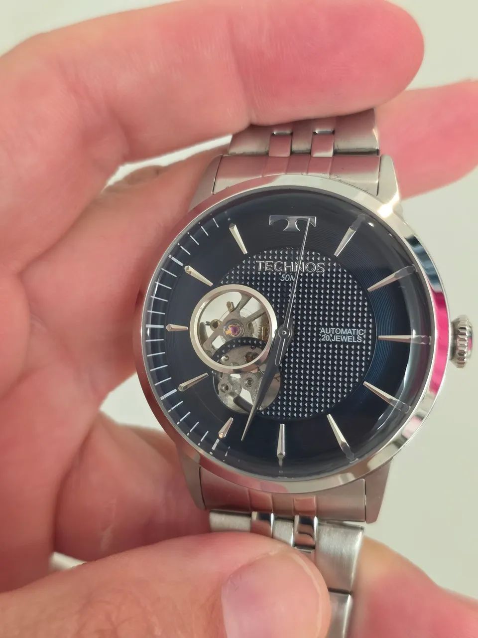 Relógio Technos Masculino Automatico Prata - G3265AV/1A  - Foto 2
