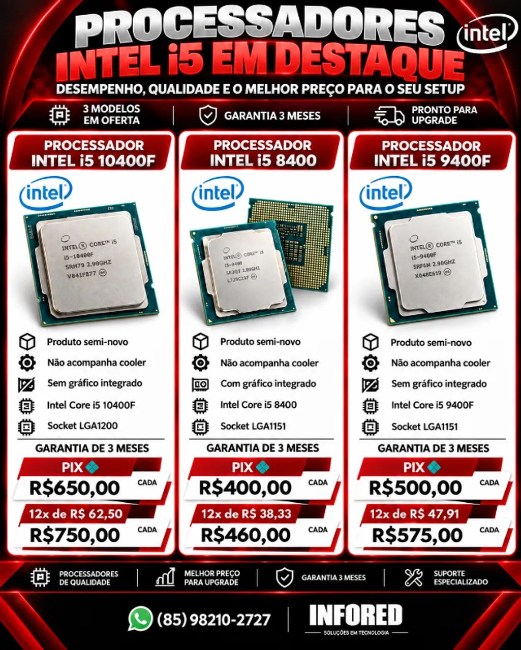 Processadores Intel i5 em Destaque  