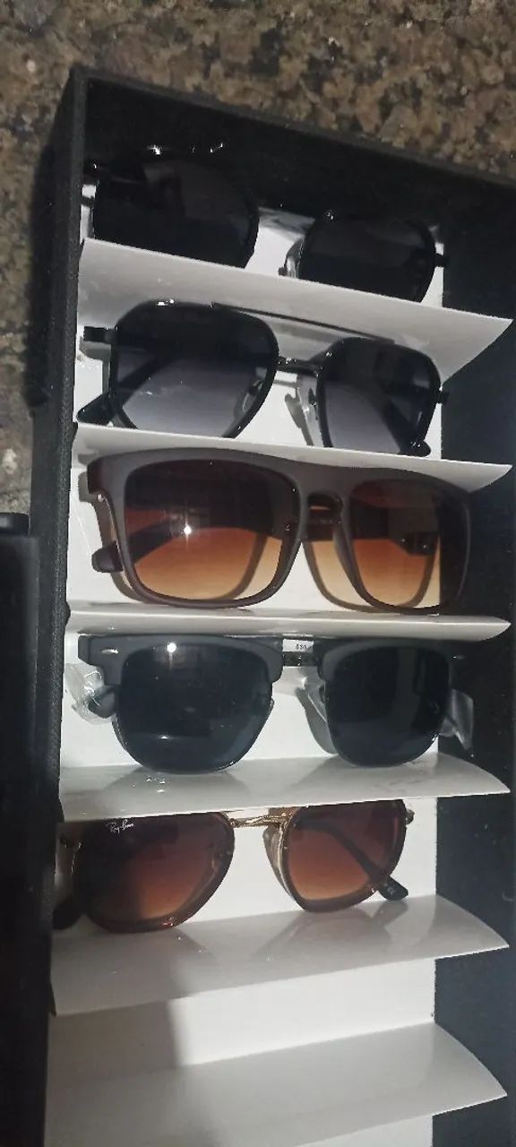 Caixa com nove óculos e maleta - Foto 2