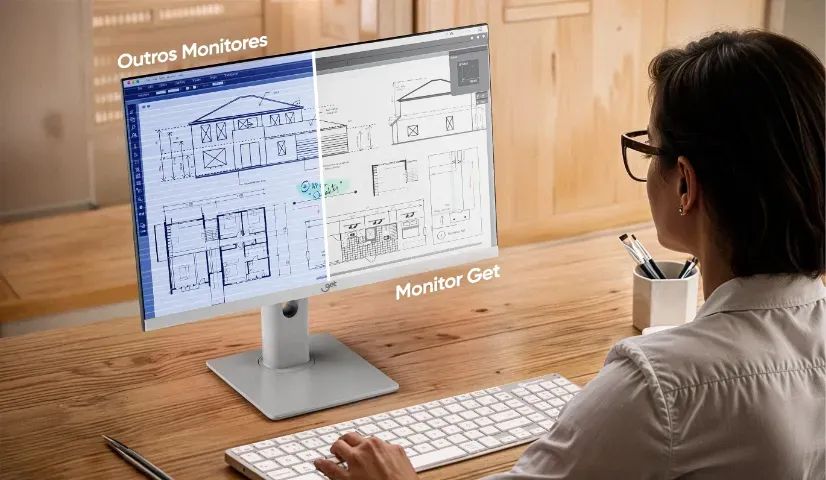 Monitor Pivot 23.8" Slim IPS LED Full HD Get - Foto 2
