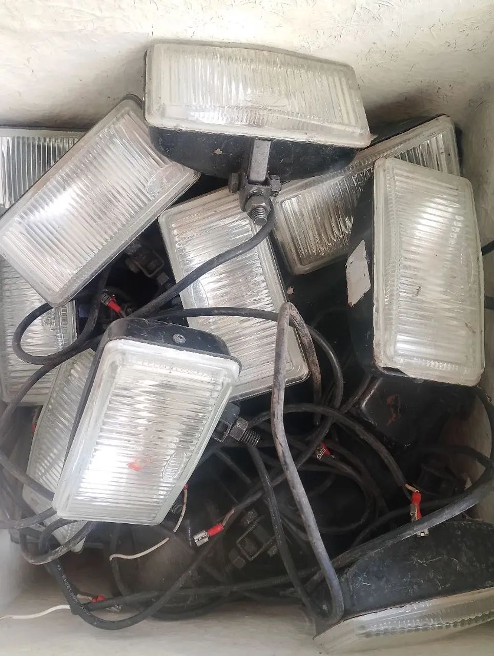 Farol de milha retangular 12 volts