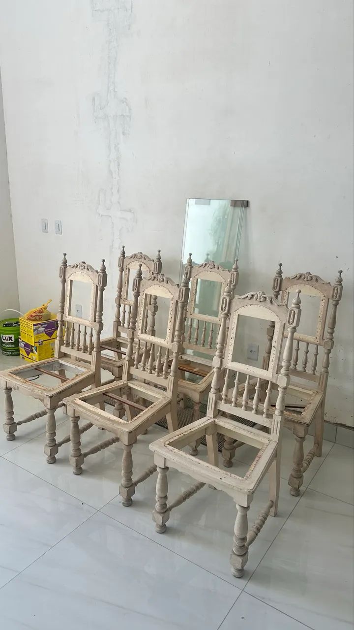 6 cadeiras antigas colonial  - Foto 4